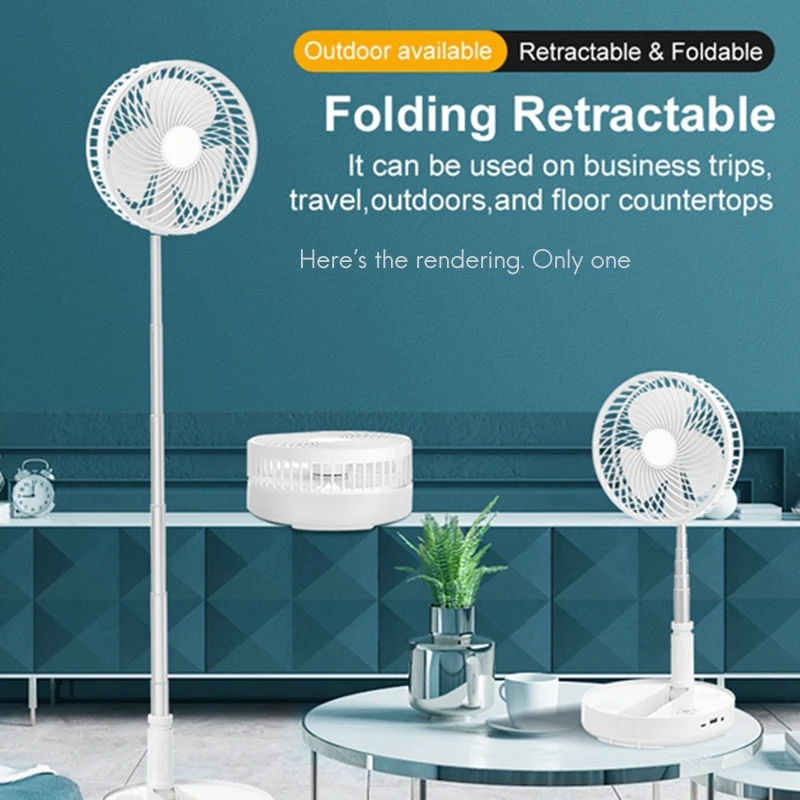 

8.6 Inch Portable Folding Charging Fan 3 Speed USB Charging Telescopic Bluetooth Audio Fan Office Outdoor Fan