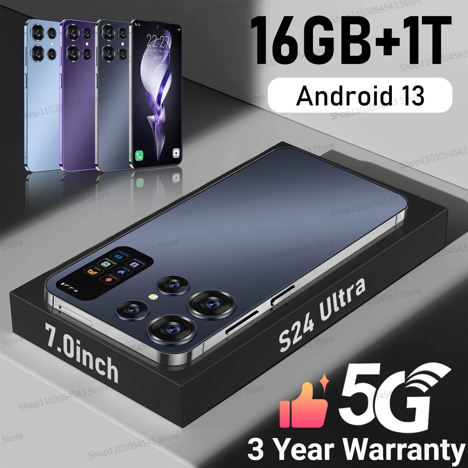 

Новинка 2024, смартфон S24 Ultra с экраном диагональю 7000 дюйма, оригинальный телефон 16 ГБ + 1 ТБ, телефон с двумя Sim-картами, Android, разблокированный, МП, мАч
