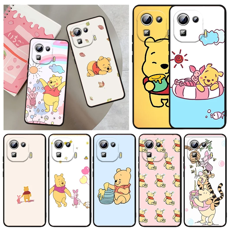 

Disney Winnie the pooh For Xiaomi Mi 12 12X 11T 11 11i 10i 10T 10S Note 10 9T 9 SE Lite Ultra Pro 5G Capa Black Phone Case