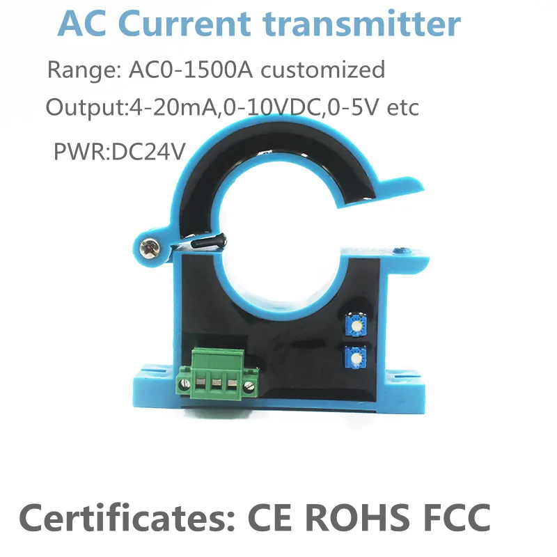 

Hall Sensor Analog Output AC Current Transmitter 0-50A 150A 500A Split Core Hall Current Transformerurrent Sensor Transducer
