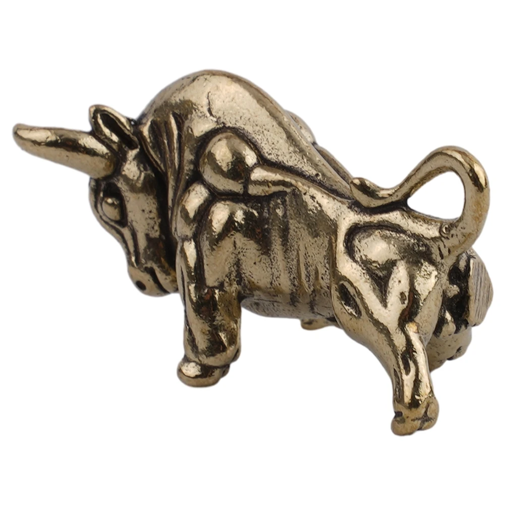 Очаровательная латунная фигурка маленькая статуя коровы для украшения дома