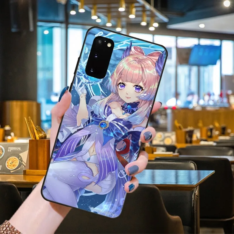 Ударопрочный чехол для телефона Kokomi Genshin Samsung Galaxy S6 S7 S8 S9 S10 S21 S22 Plus сверхмягкий