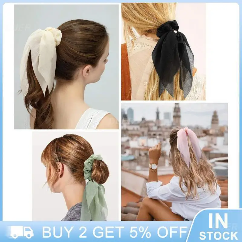 

Trendy Temperament Design Girls Ponytail Hairband Smooth And Not Easily Scratched Silk Hairbands Be Easy To Carry About Headwear