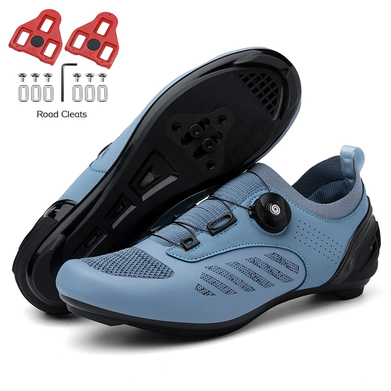 

MTB Flat Shoes Men Speed Cycling Sneakers Self-locking clip pedal Road Bike Shoes Women SPD Cleats Racing Biking Footwear