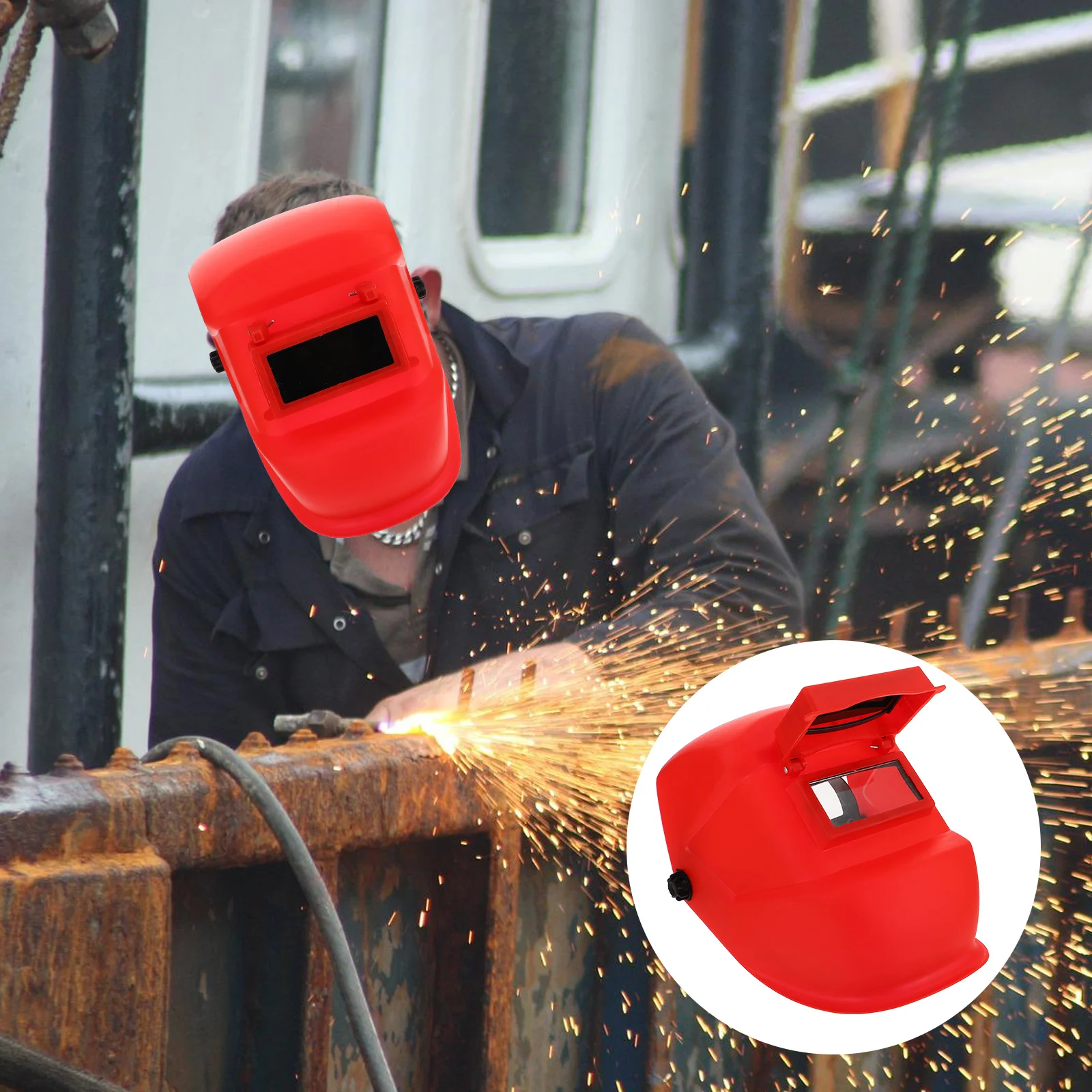 

Weldinghood Welder Auto Darkening Hat Powered Work Grinding Protection Neck Gearweld Solar Lenshawl