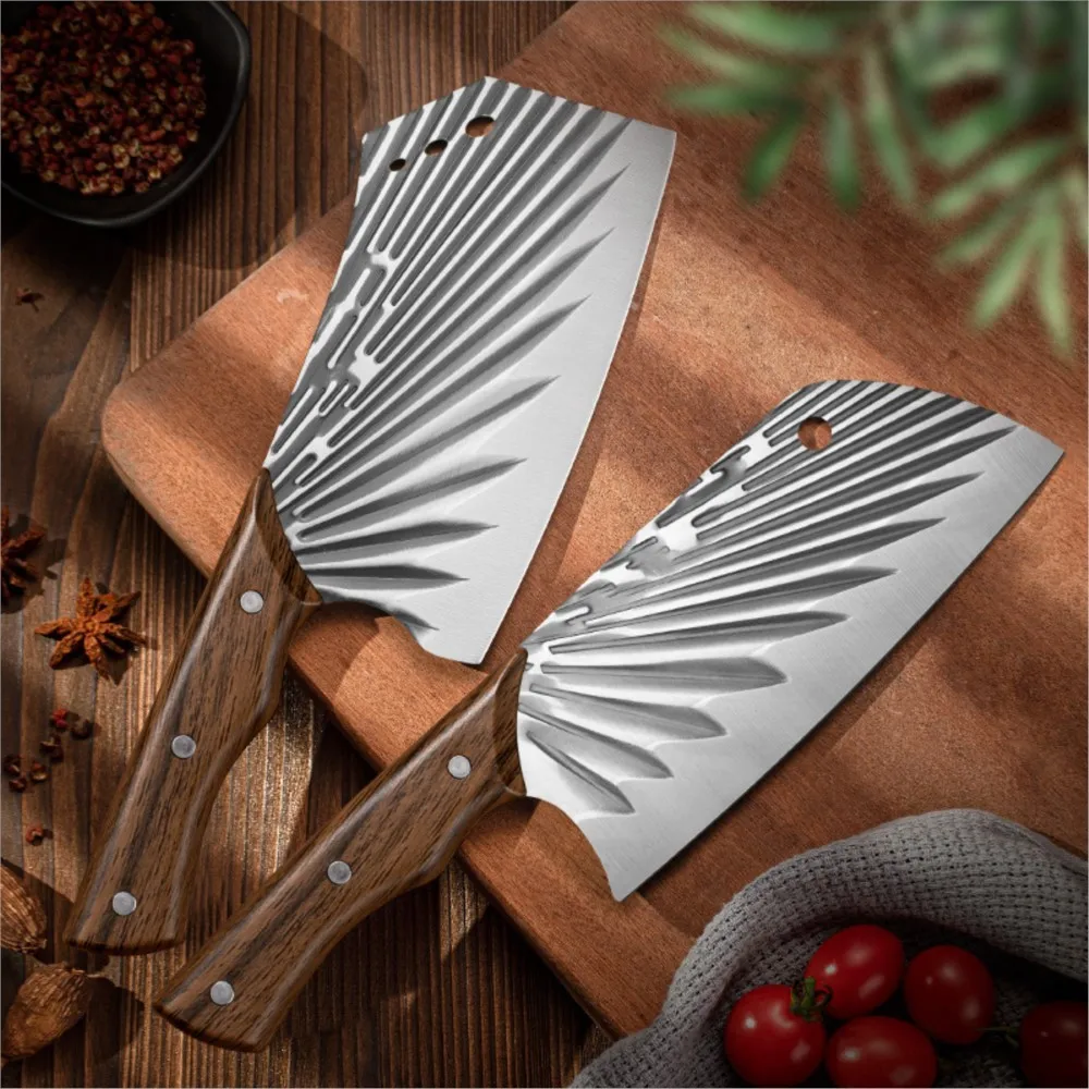 

Forged Butcher Knives Set Heavy Duty Bone Chopping Cleaver High Carbon Stainless Steel Solid Wood Handle Sharp Chef's Knife