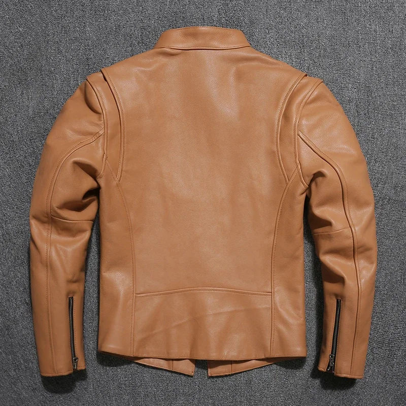 . Крутая мужская кожаная куртка motor Riker. Продажа молодежной модной коровьей