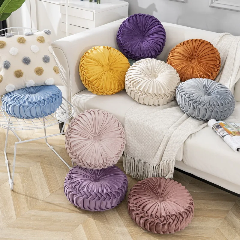 

Comfort Flannel Round Plush Sofa Chair Seat Pillow