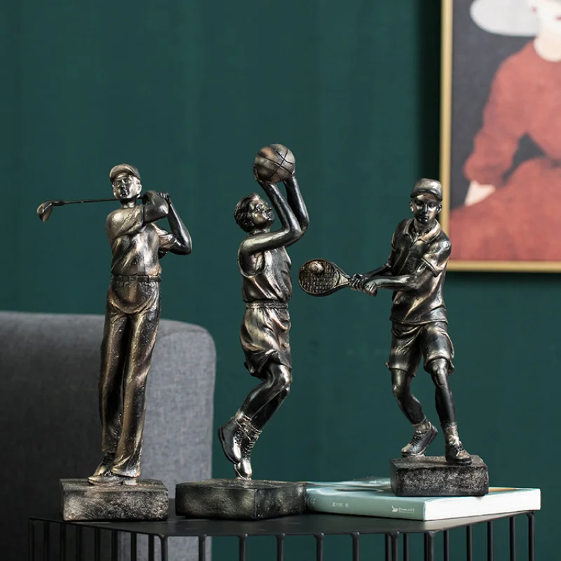 

minimalist Modern basketball ornaments creative football sports figures office living room TV cabinet home soft decorations