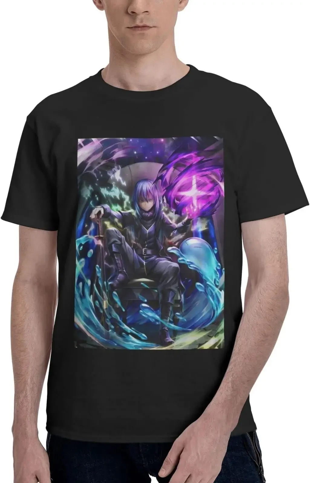 Футболка мужская с рисунком из аниме I Get Reincarnated As A Slime Rimuru Tempest футболки высокого