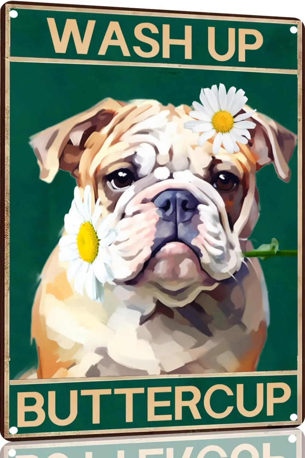 Винтажный алюминиевый стираемый светильник в виде бульдога металлический