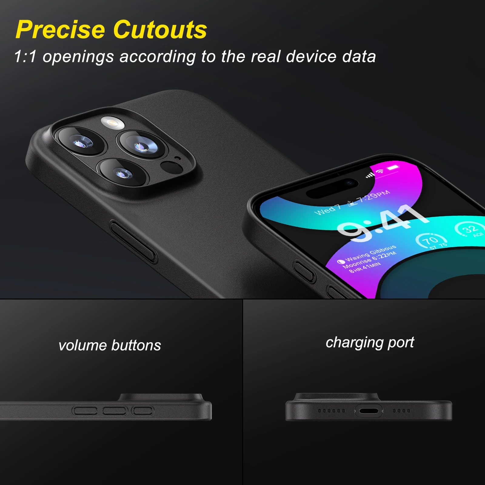 Memumi легкий для iPhone 16 Pro Ультратонкий чехол 0 3 мм матовая отделка Твердый тонкий