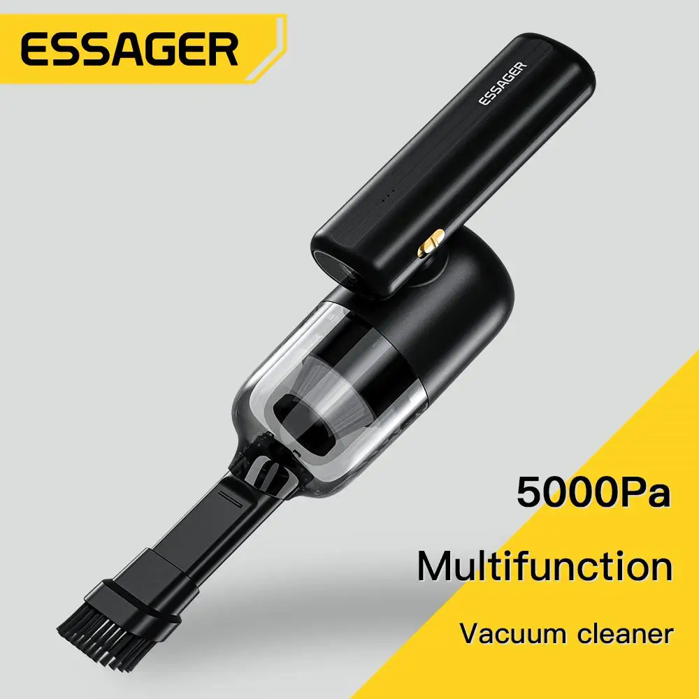 Купи 5000Pa 2 in 1 Car Vacuum Cleaner Wireless Charging Air Duster Handheld High-power Vacuum Cleaner For Home Office за 1,588 рублей в магазине AliExpress