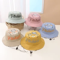 spring korean version of the new childrens bear pot hat cute super cute boys and girls childrens hat fisherman hat sunshade
