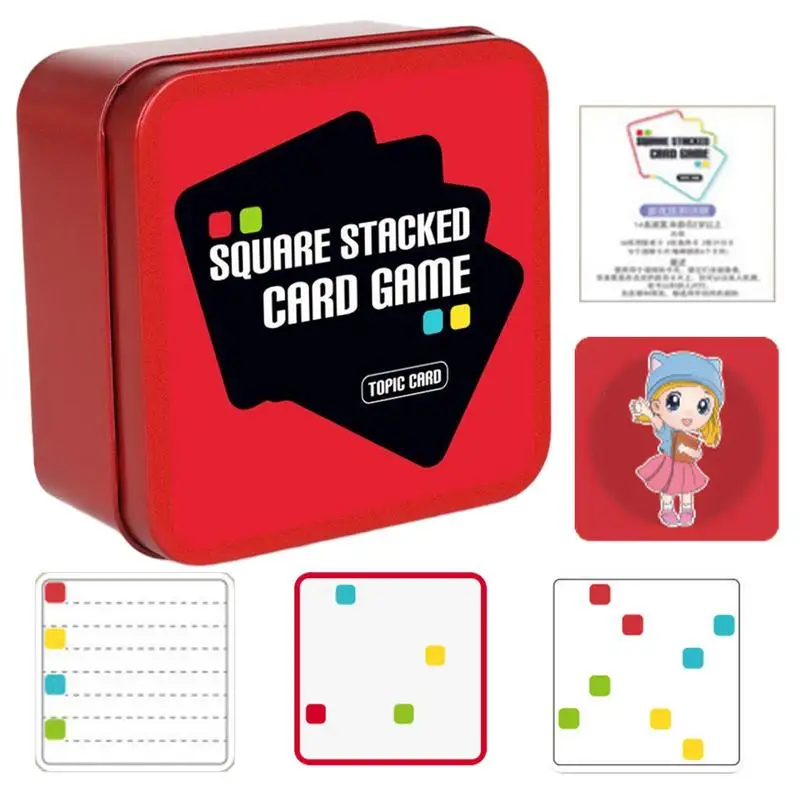 

Square Card Game Stacked Family Board Games Great As Goodie Bag Stuffers Party Favors