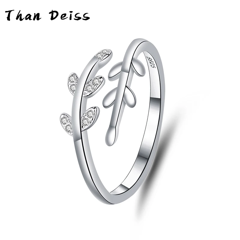 

Europe And The United States Retro Leaves Cross Ring Women S925 Sterling Silver leaves Vintage Opening Creative New