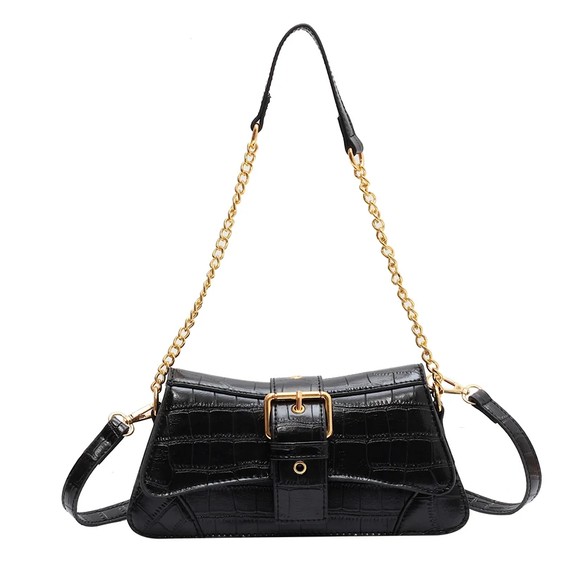 JinManTang Stone Pattern PU Leather Crossbody Bags 2022 Winter Women Fashion Luxury Trend Chain Handbags and Purses