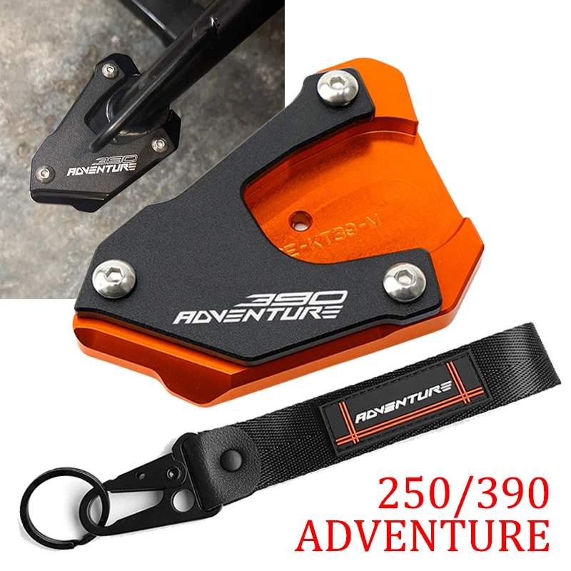 

For KTM 390 adventure 250 390 ADV 2020-2022 2023 Motorcycle Accessories Kickstand Side Stand Extension Pad Keychain 390ADVENTURE