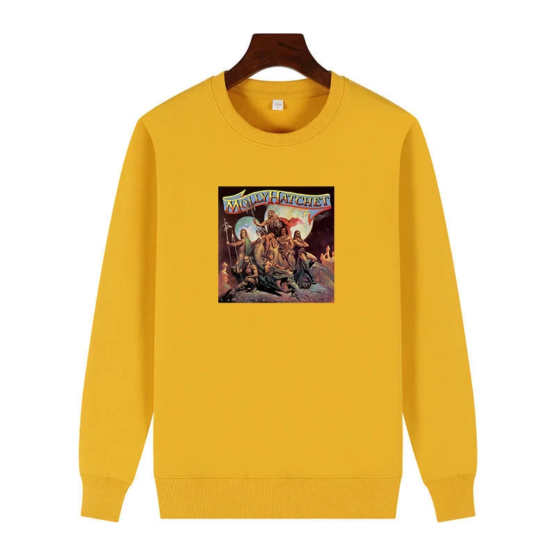 Футболка Molly Hatchet Флирт с надписью Хард-рок-группа Толстовка круглым вырезом