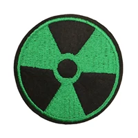 iron on patches sew on or iron on embroidery patch nuclear dangerous sign easy to clean embroidered patch badge for clothing