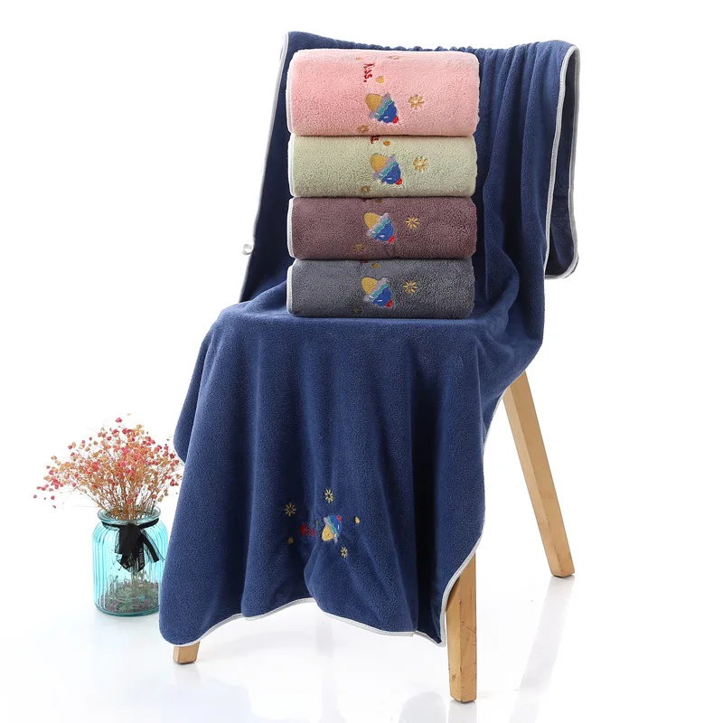 

Мягкое банное полотенце для взрослых, вышивка мороженого, салфетка для тела, полотенце для лица, быстросохнущее абсорбирующее мягкое спа-по...