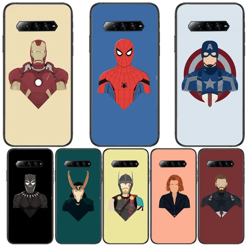 

Marvel hero чехол Phone Case For xiaomi redmi Black Shark 4 Pro 2 3 3s Cases Helo Black Cover Silicone Back Prett mini cover fun