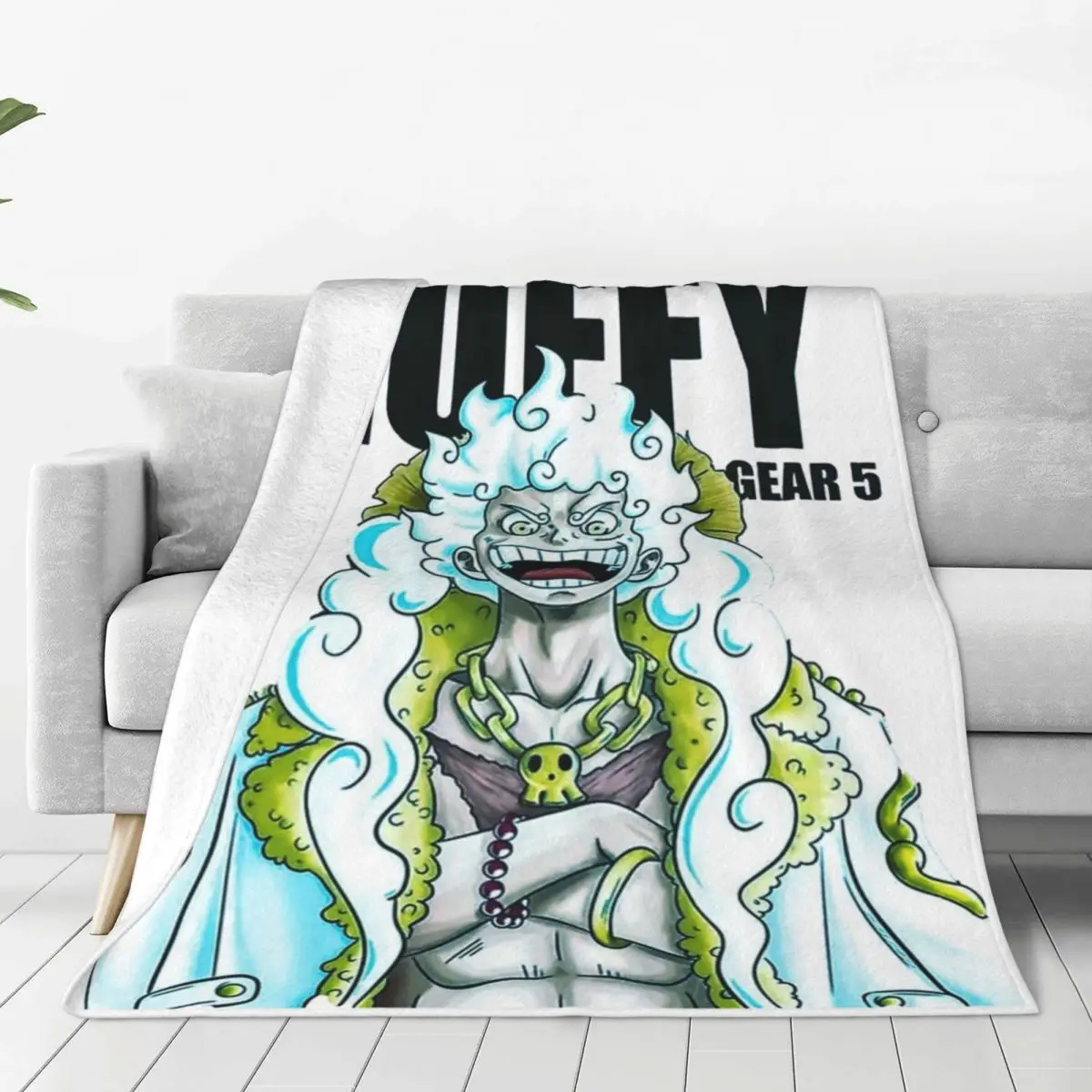 Фланелевое Одеяло Luffy Gear 5 шт. японское аниме домашнее покрывало на заказ 200x150 см
