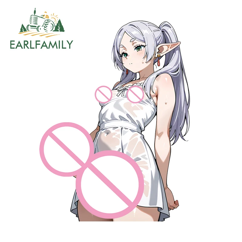 

EARLFAMILY Futanari Frieren графика автомобильные наклейки красивые Aquaflask наклейки на лобовое стекло солнцезащитный крем устойчивый к царапинам автомобильный Стайлинг