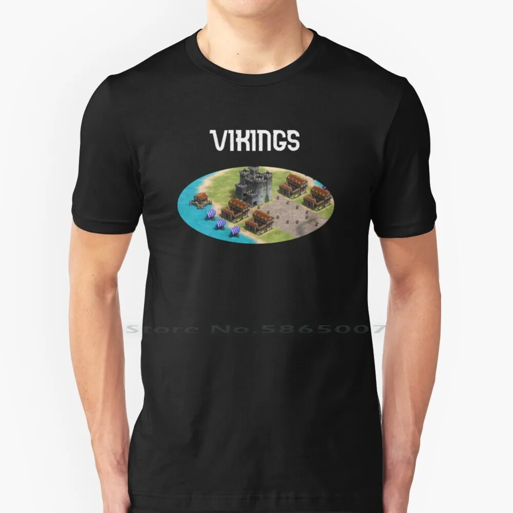

Vikings Age Of Empires Civilization T Shirt 100% Cotton Age Of Empires 2 Aoe2 Gaming Pc Gamer Classics Retro Nostalgia Vikings