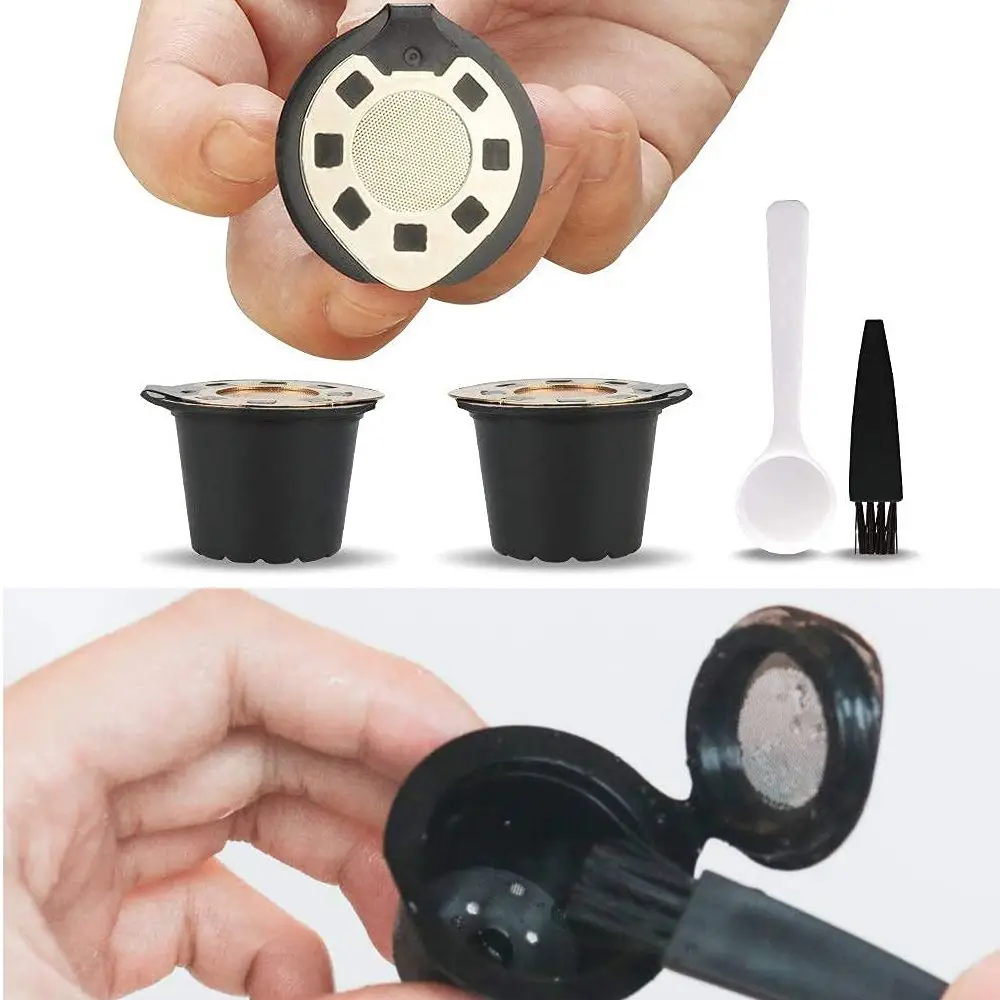 

Coffee Tool Crema Maker Spoon Brush Coffee Capsule Coffee Pod Holder Reusable Pods Refillable Capsule For Nespresso