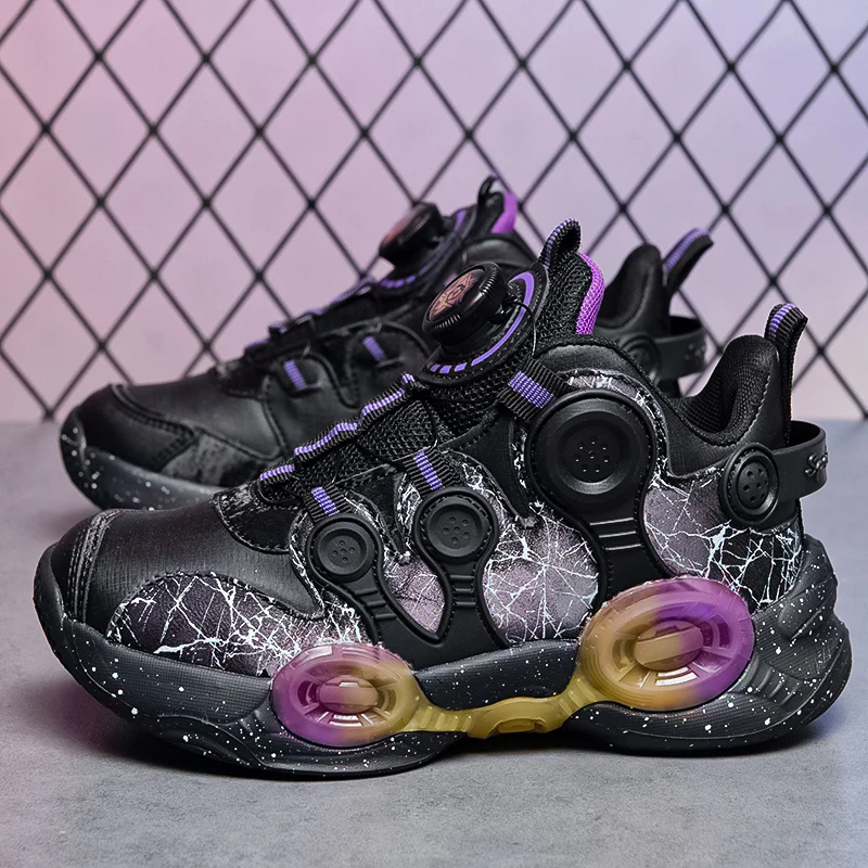 2022 Spring and Autumn Children's Shoes Basketball Shoes Children's Anti-skid Sports Shoes Casual Breathable Sports Shoes