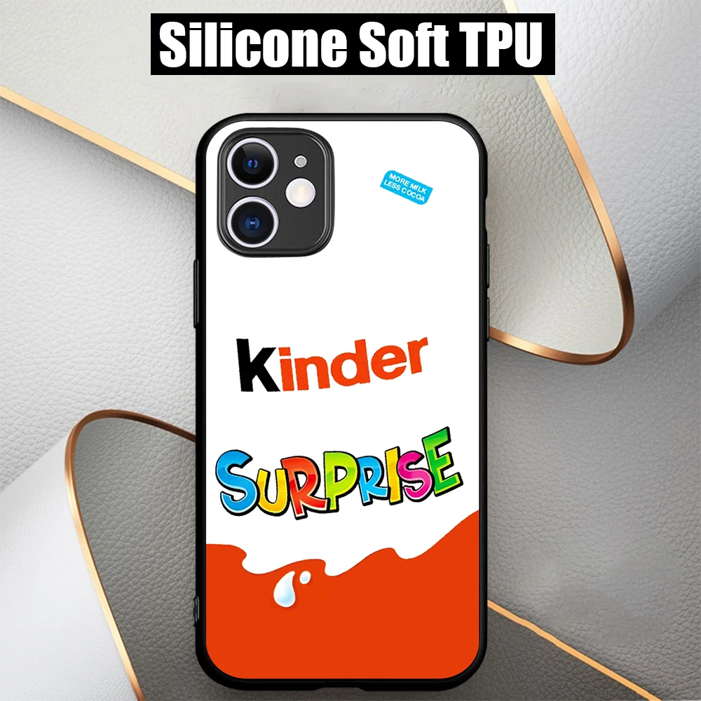 

Candy Chocolate Kinder Surprise Egg for IPhone 11 12 13 Mini 11 Pro X XS Max XR 6 7 8 Plus SE Phone Case Soft Silicone Tpu Cover