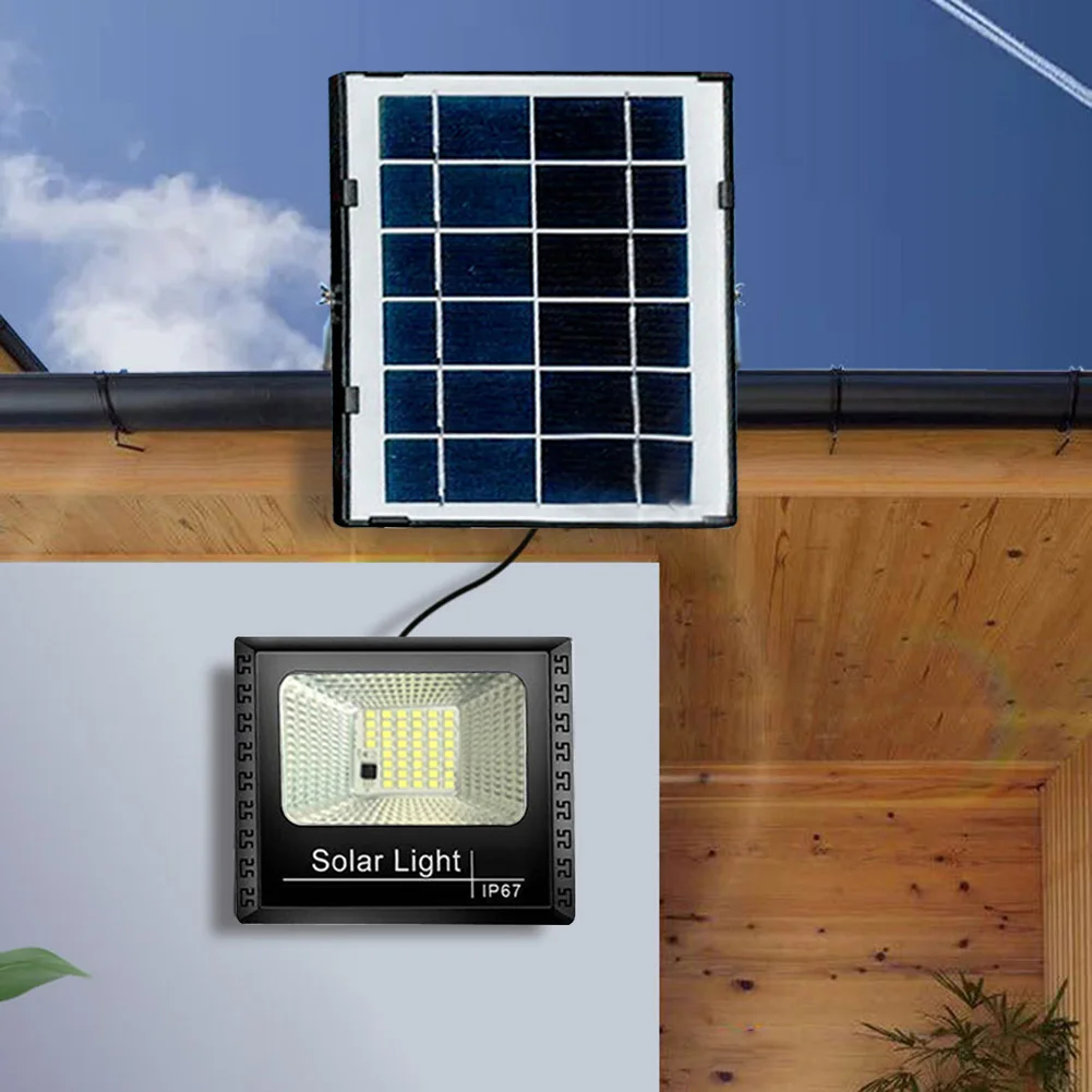 

Уличная лампа на солнечной батарее, водонепроницаемый светодиодный настенный светильник с дистанционным управлением для сада, улицы, ланд...