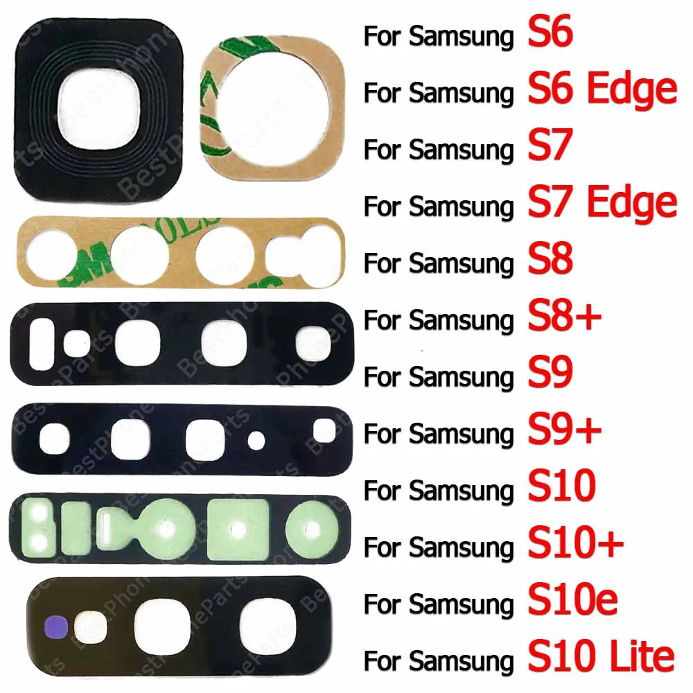 

Rear Back Camera Lens Glass For Samsung Galaxy S10 Lite S10+ S10e 5G S6 S7 Edge S8 S8+ S9 Plus S9+ Lens Cover