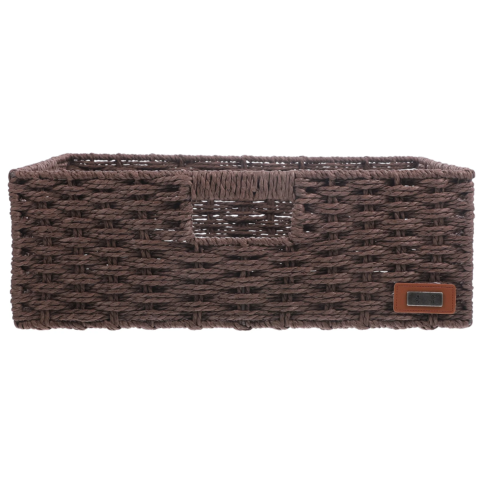 

Storage Basket Rectangular Shelves Woven Baskets Decorative Multi-function Tray
