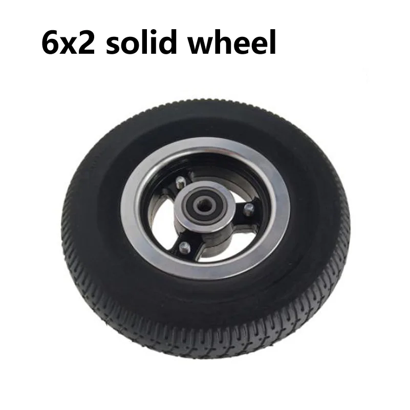 

High Quality 6X2 Solid Tire with Hub for 6 Inch Electric Scooter Wheelchair Trolley Tire Replacement
