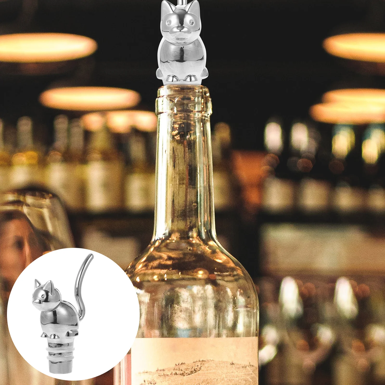 Пробка для бутылки с изображением кота сплав декоративная новинка барная посуда