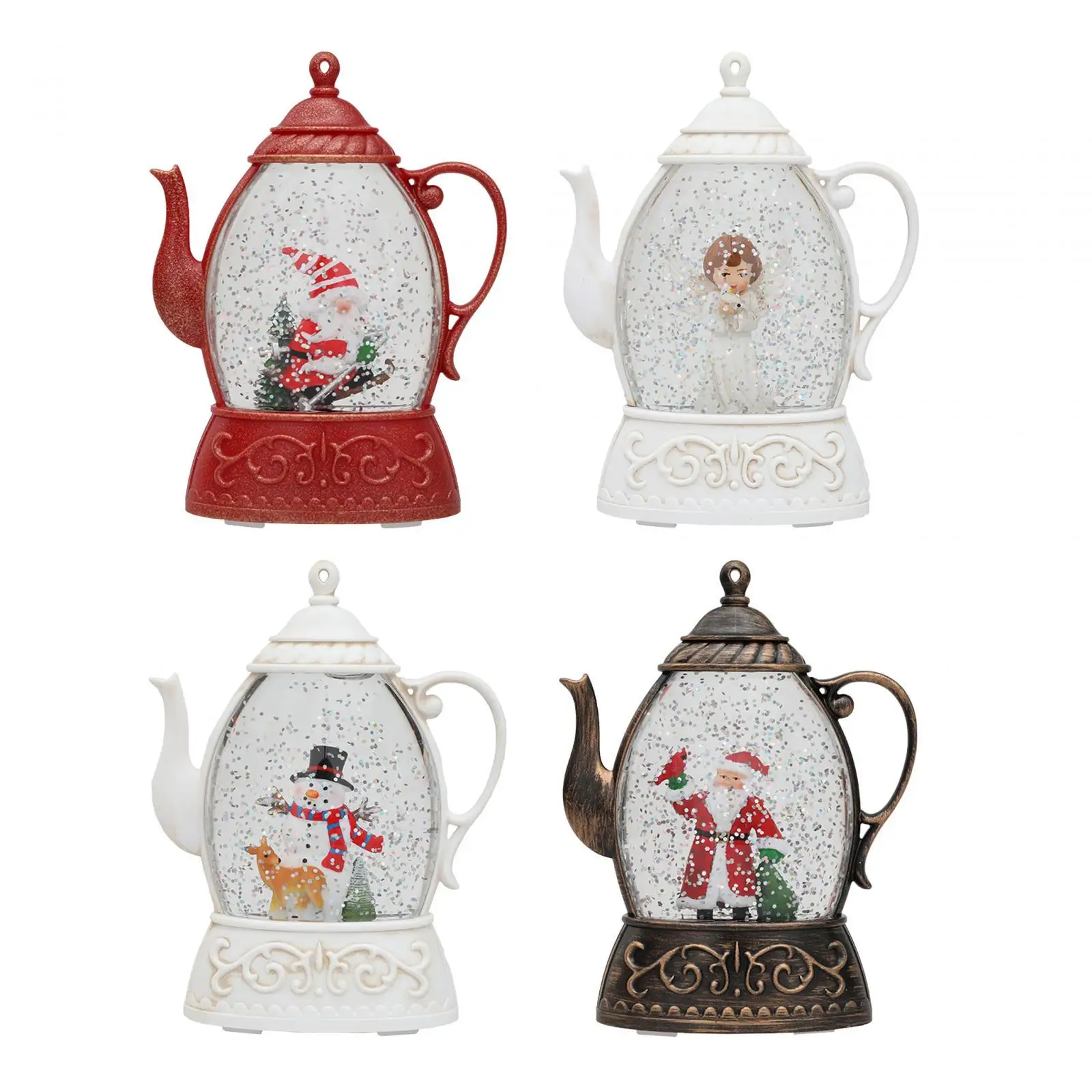 

Christmas LED Kettle Lamp Table Centerpiece Festival Holiday Xmas Table Lamp