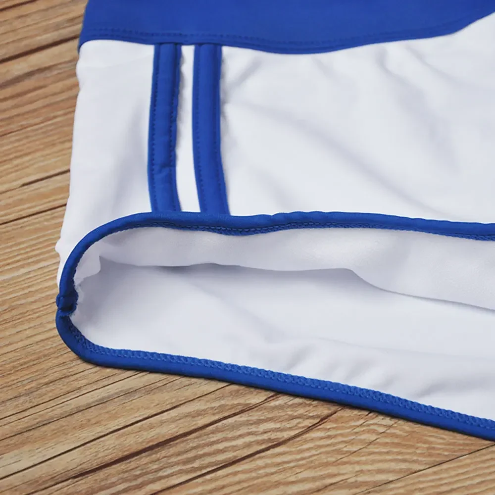 Купальник с заниженной талией Однотонные эластичные штаны для плавания