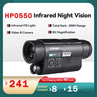hp0550 night vision goggles monocular hunting scope infrared digital for hunting night vision optics 200m 5x hd patrol equipment