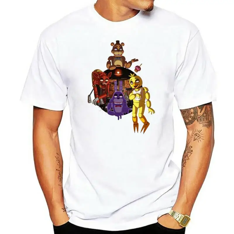 Футболка Fnaf The Gang с принтом XXXL 4Xl 5XL крутые потрясающие летние мужские и женские
