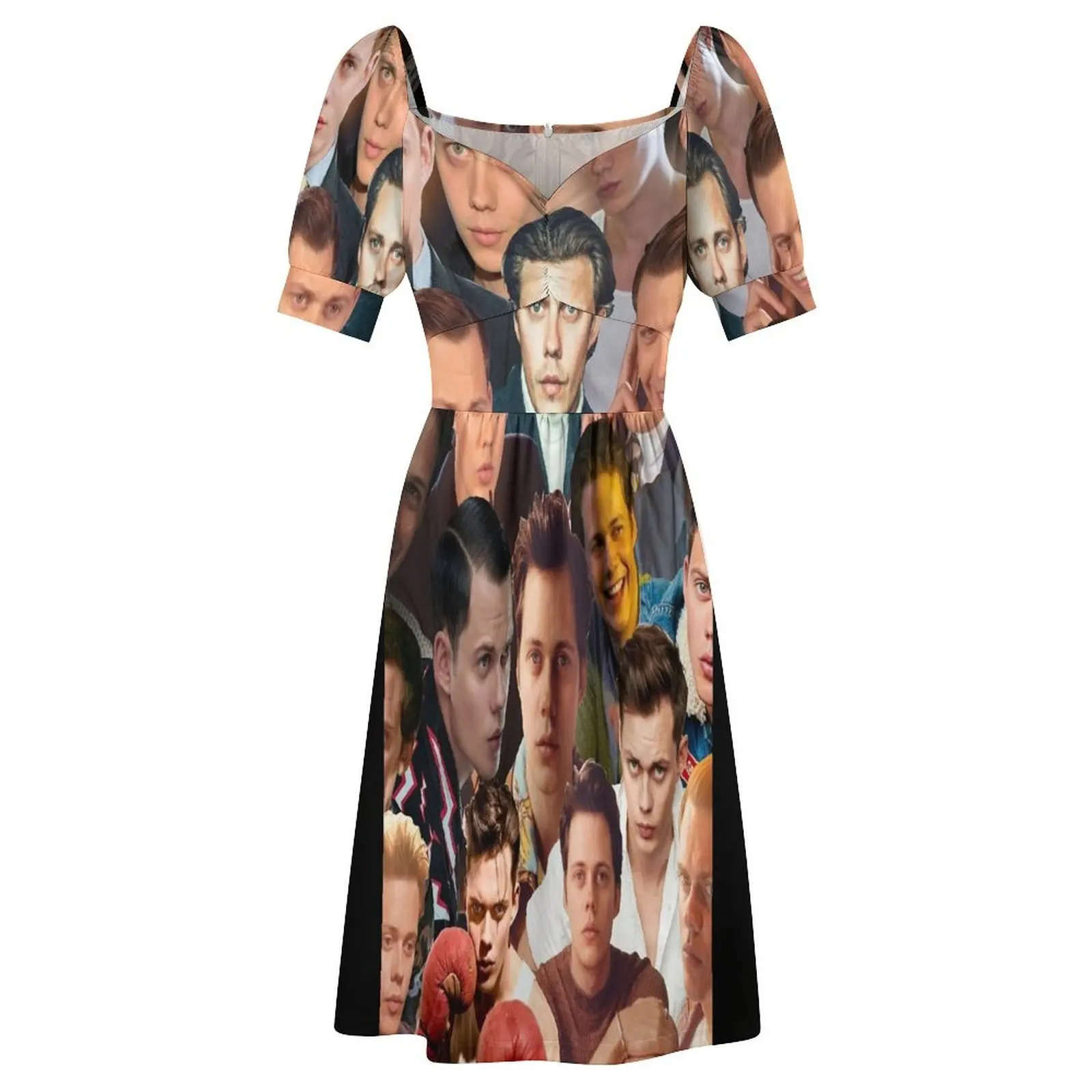 Женское платье из полиэстера Bill Skarsg?rd Photo Collage