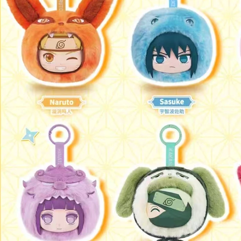 Фото Оригинальный плюшевый чехол для наушников CAKI Naruto Shippuden с альтернативным дизайном, в виде Гаары, на молнии, для хранения монет и наушников, в формате Blind Box №1