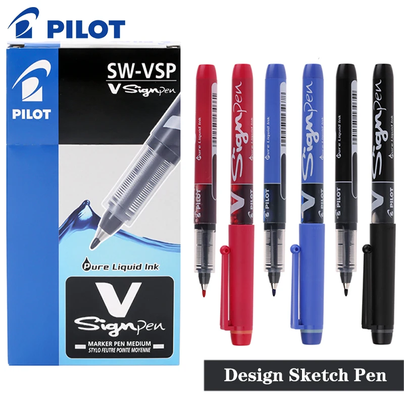 12 Pcs/Box PILOT V-sign Pen SW-VSP Large Capacity Water Pen 