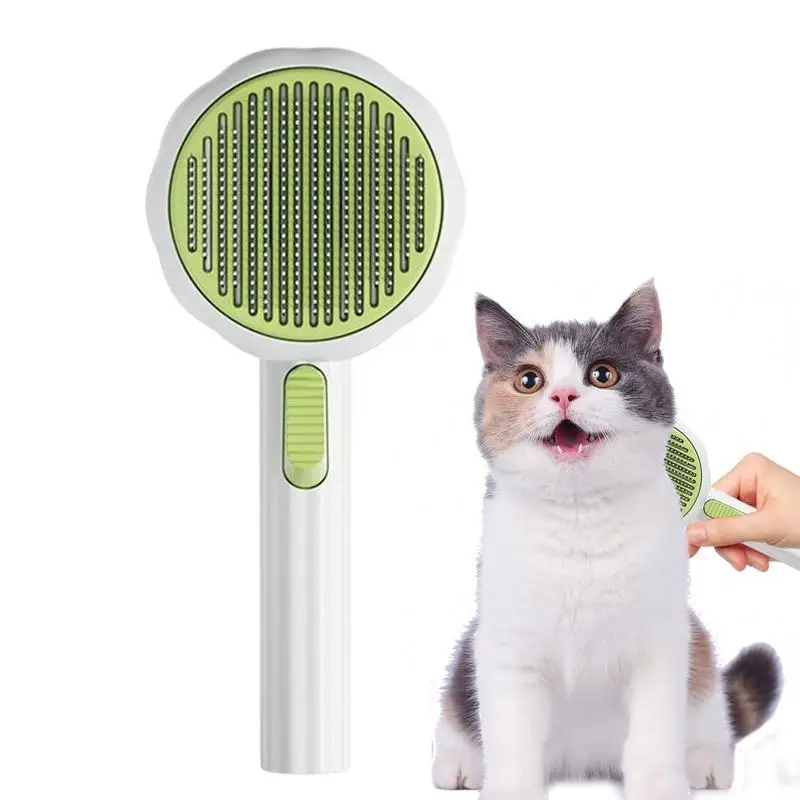 

Cat Grooming Brush Self Cleaning Grooming Brush One-Click Cleaning Dog & Cat Brush For Shedding & Detangling Dog Grooming Brush