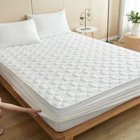 quilted mattress cover solid color mattress pad 100 cotton mattress protector bedding sheets wholesales and dropshipping