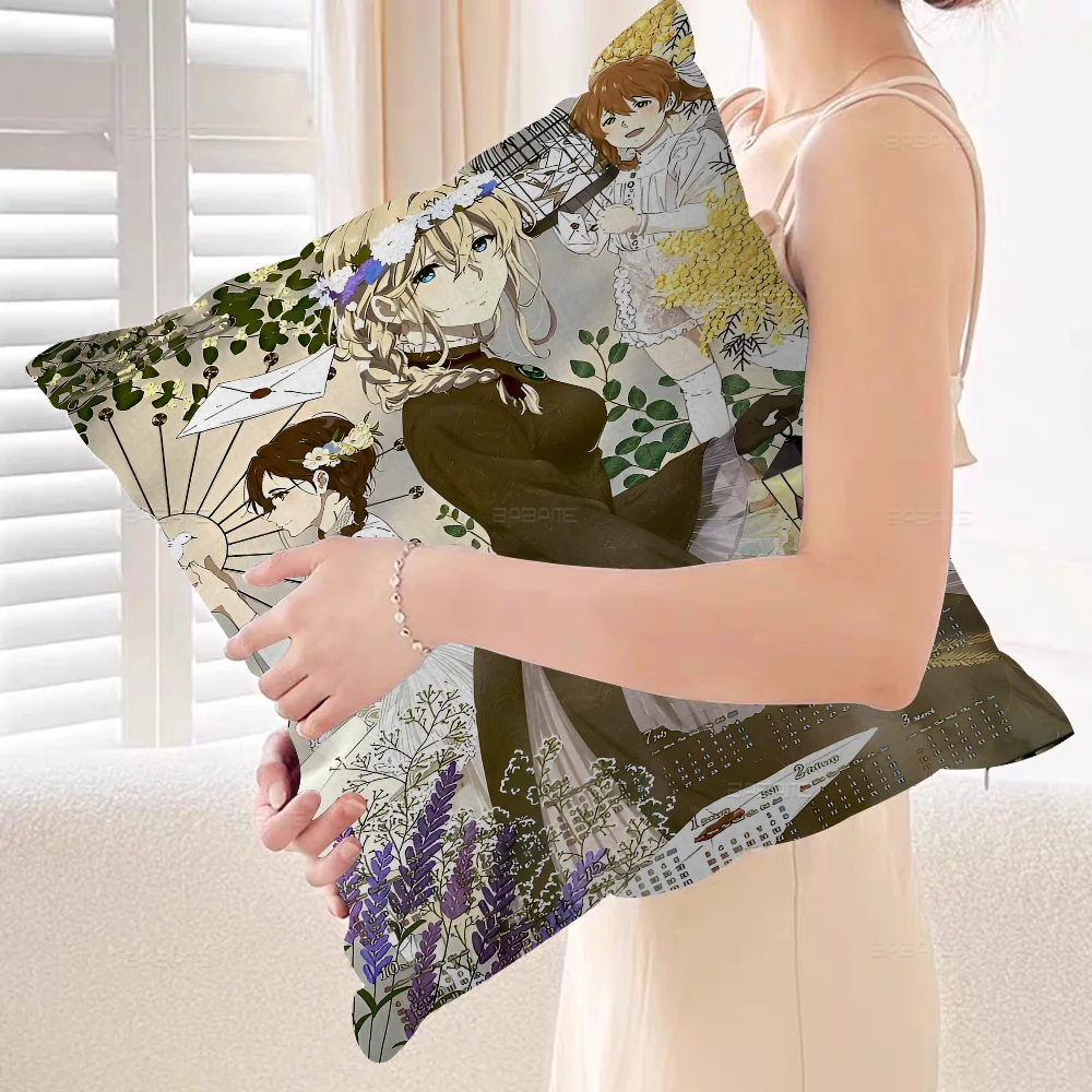 Популярный японский аниме фиолетовый Evergarden персонализированная наволочка для