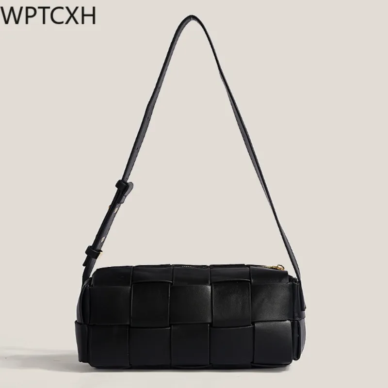 

New Weave Leather Messenger Bag Woven Crossbody Bag for Women Shoulder PU Braided Bag Evening Small Handbag Braided Shoulder Bag