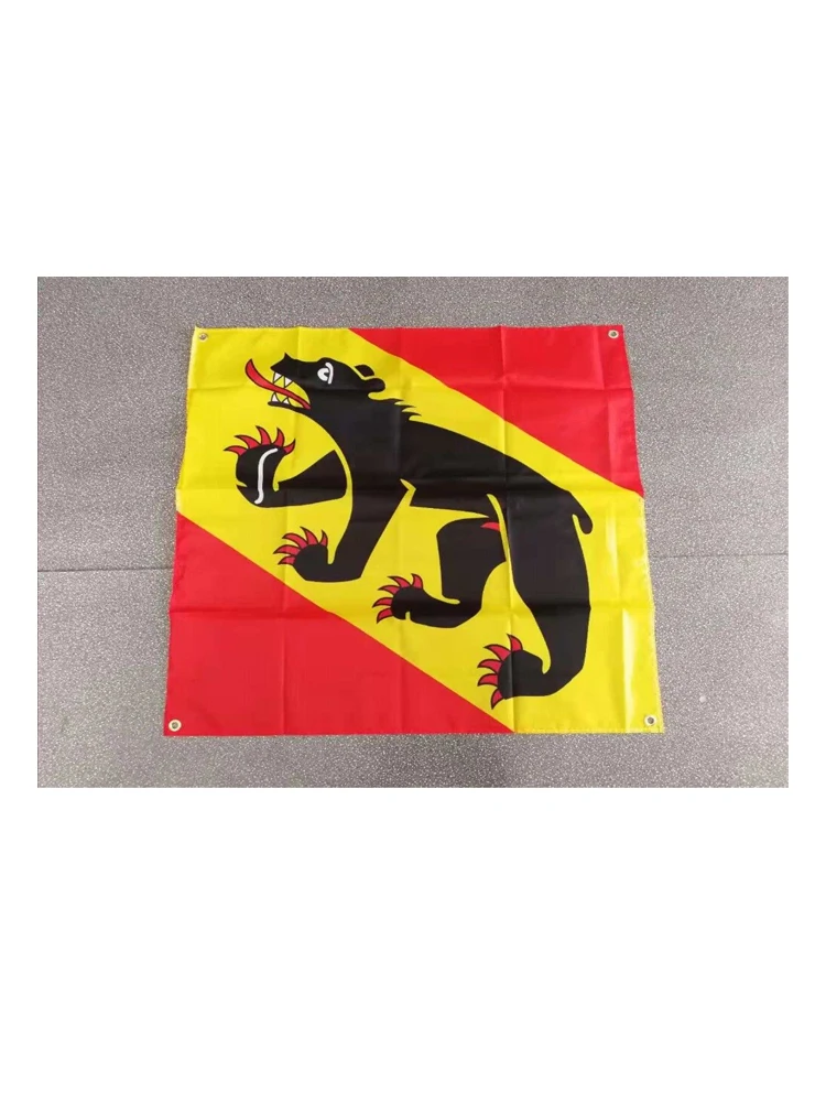 Подвесной черный медведь 90*90 см швейцарский флаг Берна для украшения