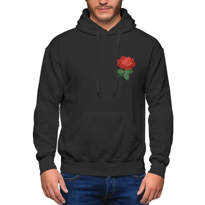 

Men Hoodie Vintage Rose Rugby Nations Cup Hooded Women English England Rose